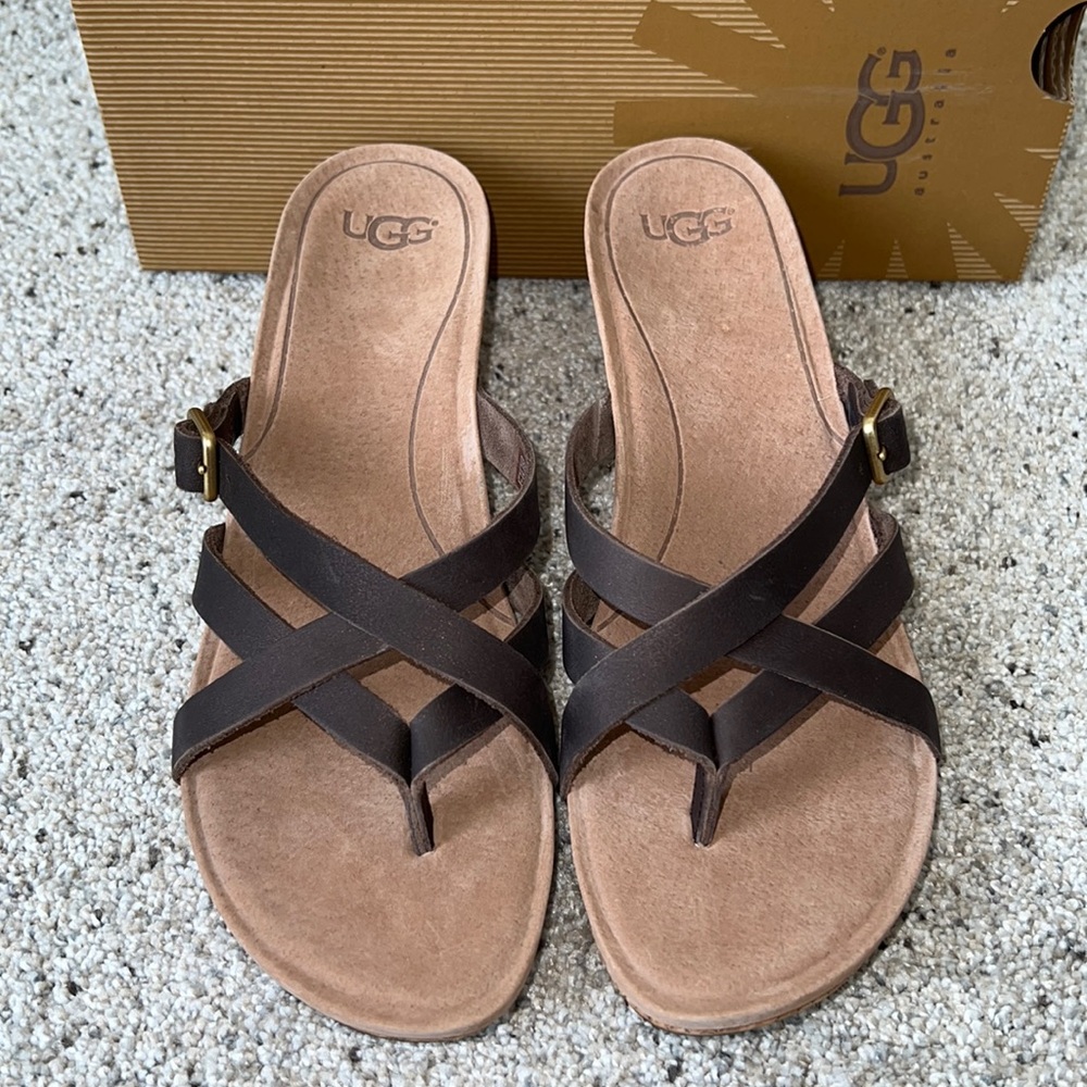 NIB AUTH UGG ADALIE MULE SANDAL CHOCOLATE